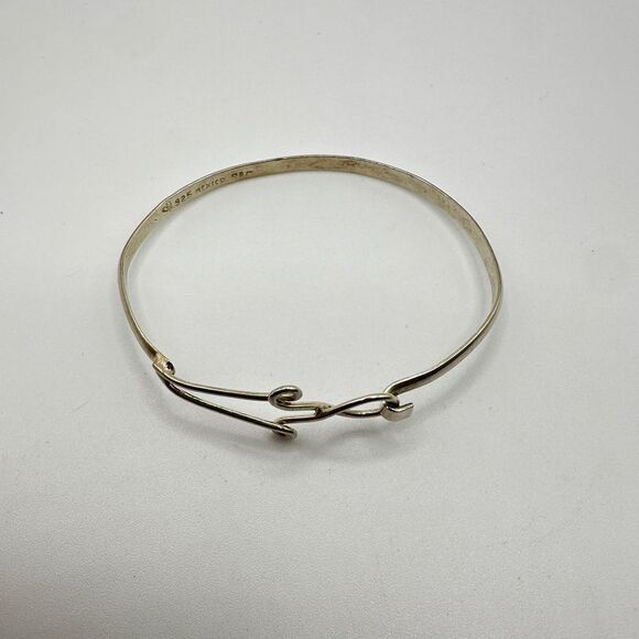 Vintage Stamped Mexico 925 Sterling silver Cuff Bangle Bracelet! - Picture 9 of 11